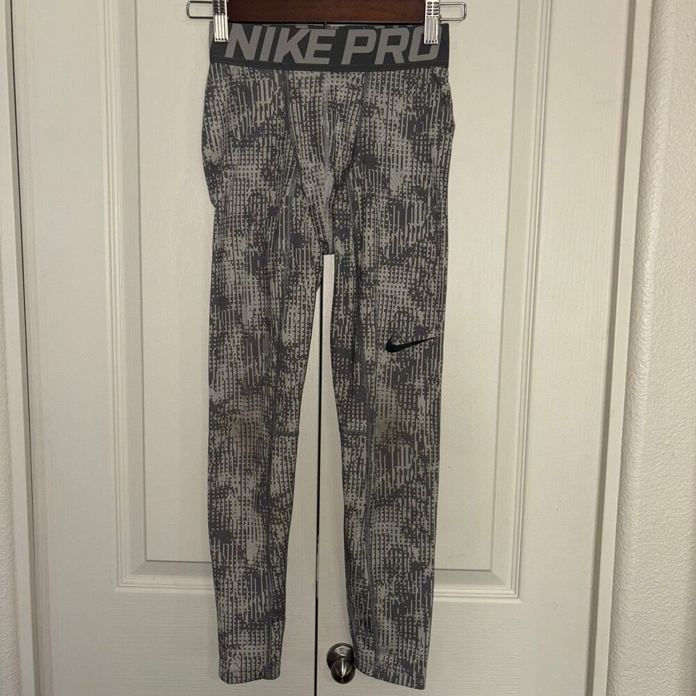 Nike Pro Compression Pants Women’s Small Green Polyester Spandex Blend